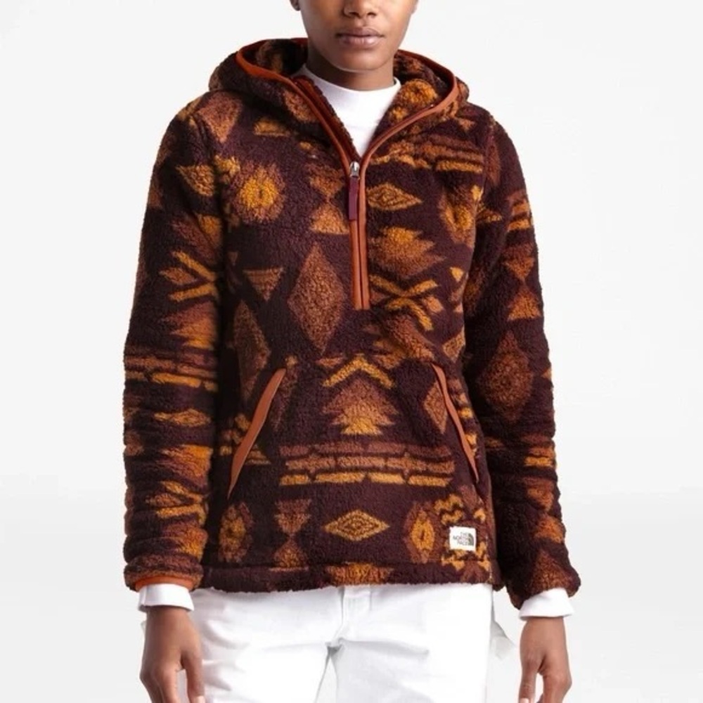 The North Face Campshire Fleece Hoodie 1/4 Zip Aztec Jacket ⛺️🔥